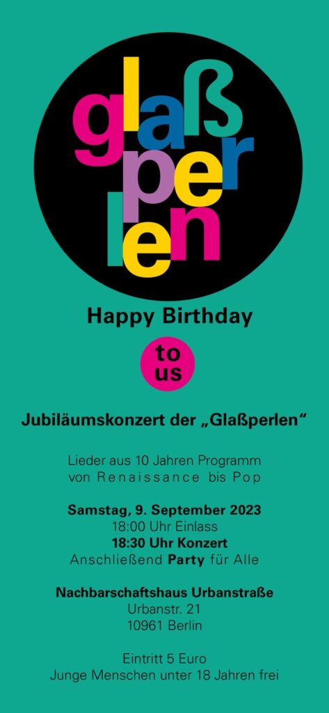 Einladungsflyer Happy Birthday to us